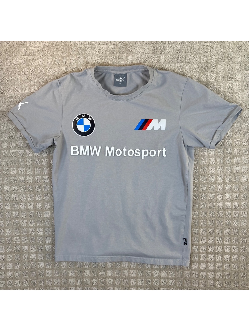 Puma BMW Motorsport Logo T Shirt Gray Medium